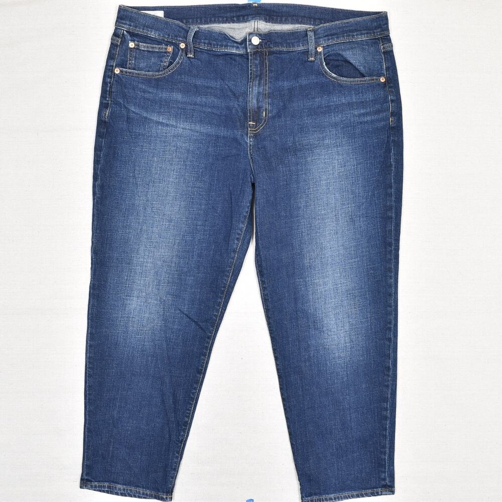 Gap Women's Cotton Blue Size 35 / 20R Girlfriend Mid Rise Jeans Zip Solid